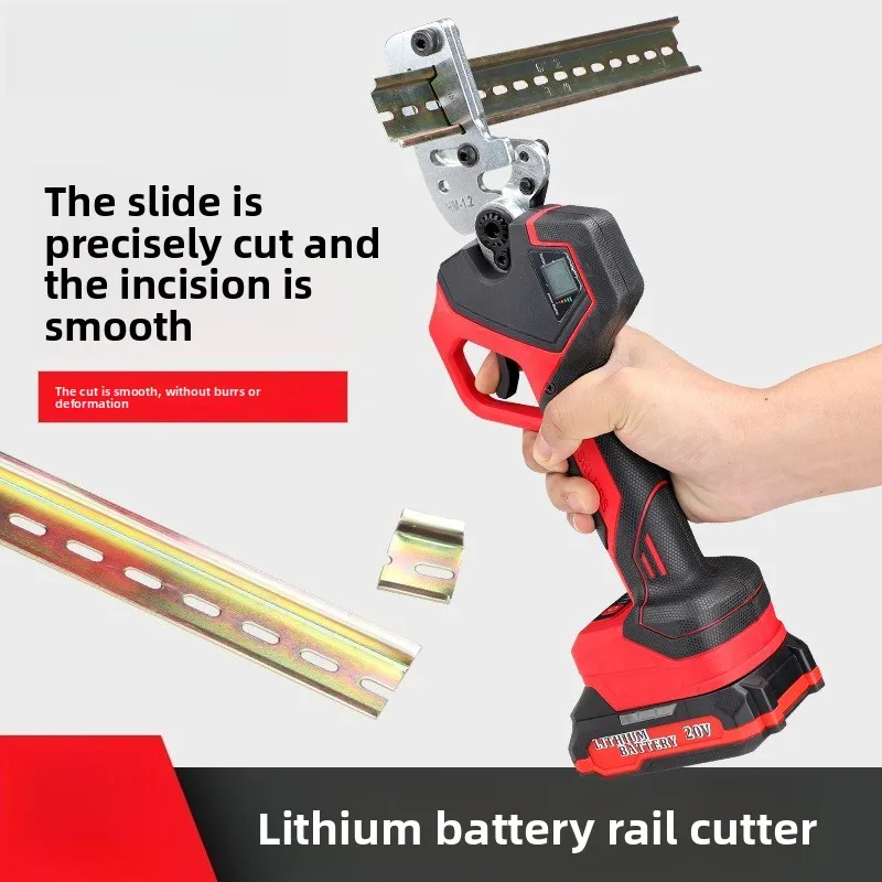 DIN Rail Cutter Handheld Electric Scissor Type Cutting Tool for C45 Steel Aluminum Rail Heavy Duty Electrician Use for Cabinet