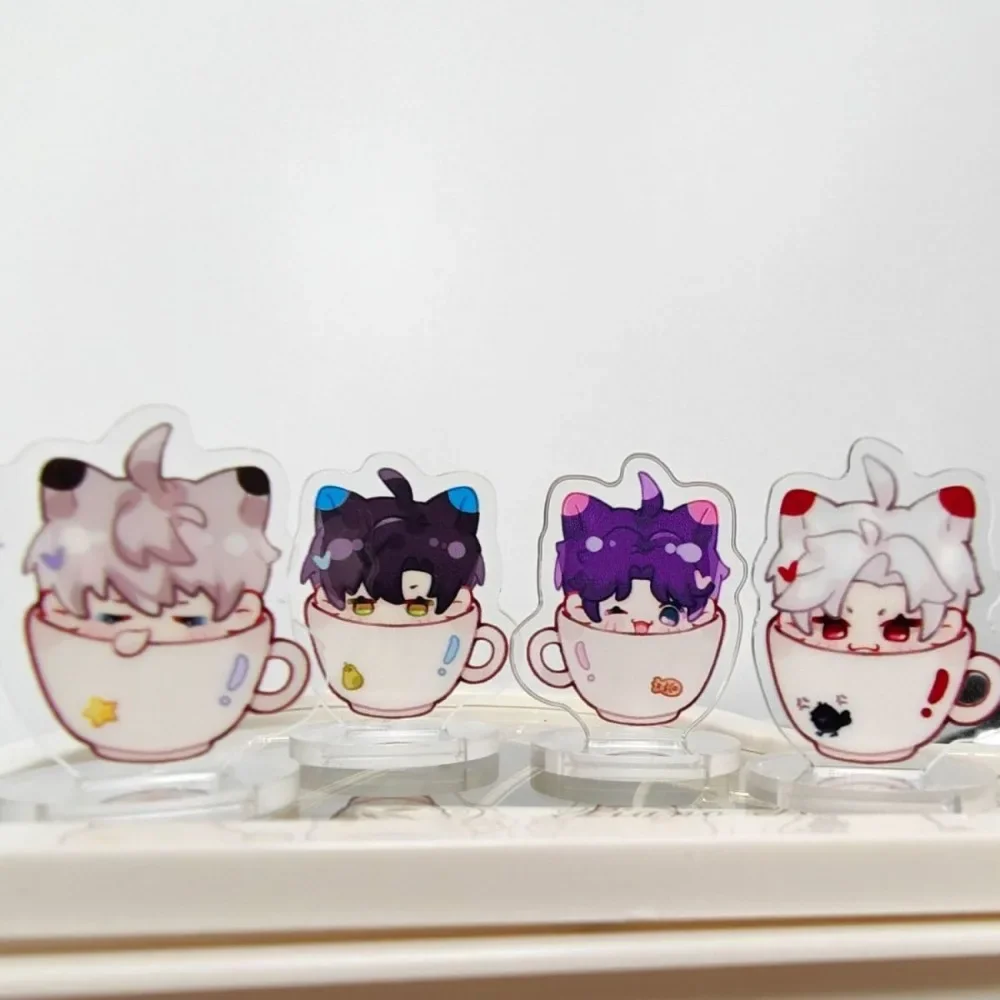 Love and Deepspace Q-version Cute Acrylic Standee Sylus Rafayel Xavier Zayne Caleb Cartoon Model Decoration Keychain Signboard