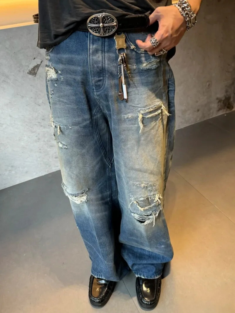 

No Faith, worn, ripped, dirty, washed, old scimitar, baggy jeans