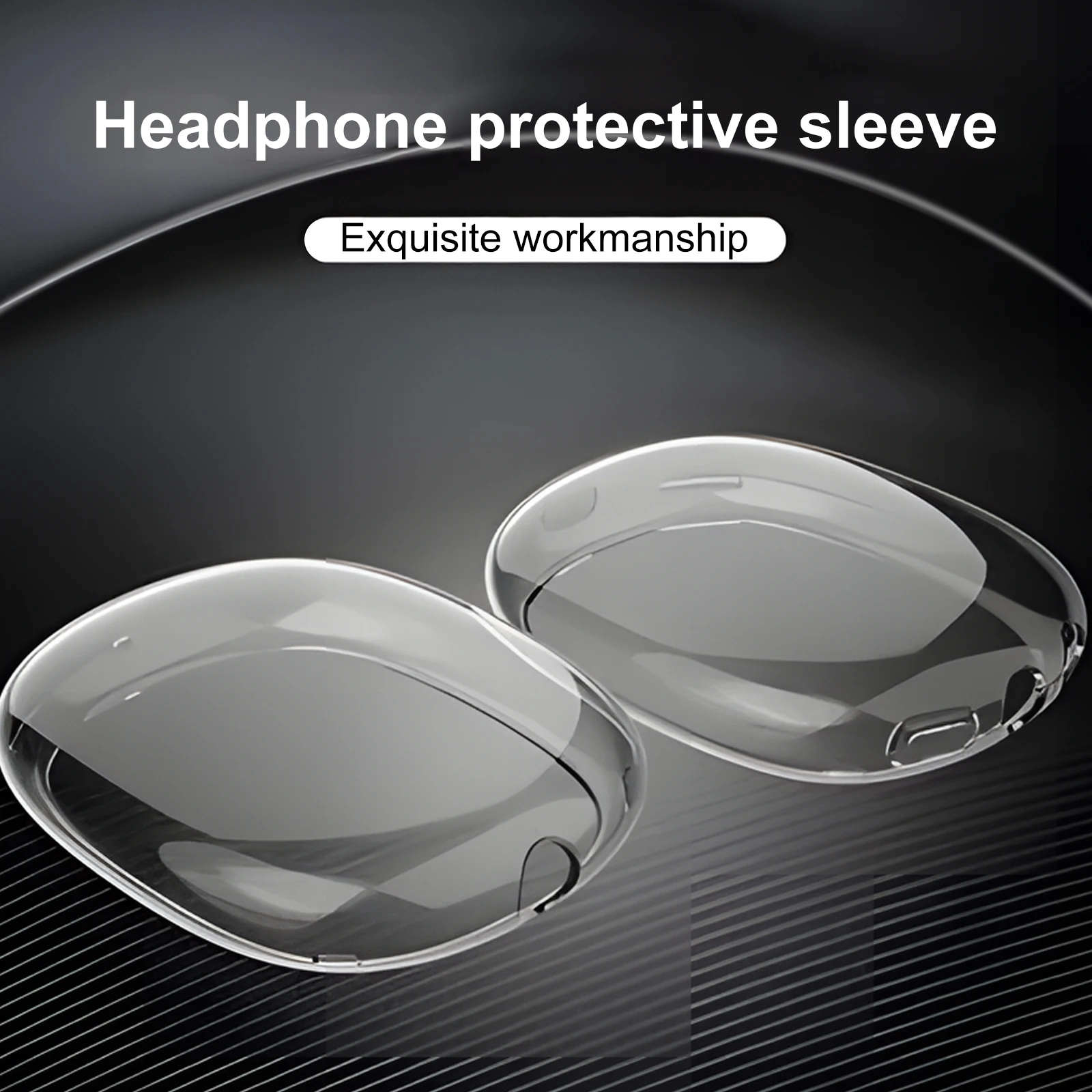 

1 Pair Wireless Headphone Cover Tpu Earphone Shell Sweatproof Detachable Ear Pad Protector For Earphone Protective