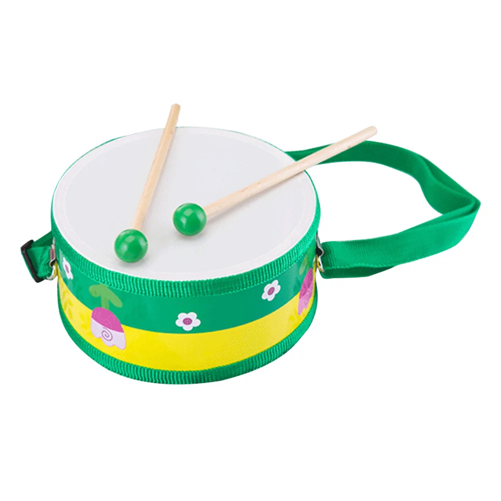 Cartoon Hand Double-Sided Drum Wooden Instrument for Kids Music Education Rhythm Play Hand Drum for Kids