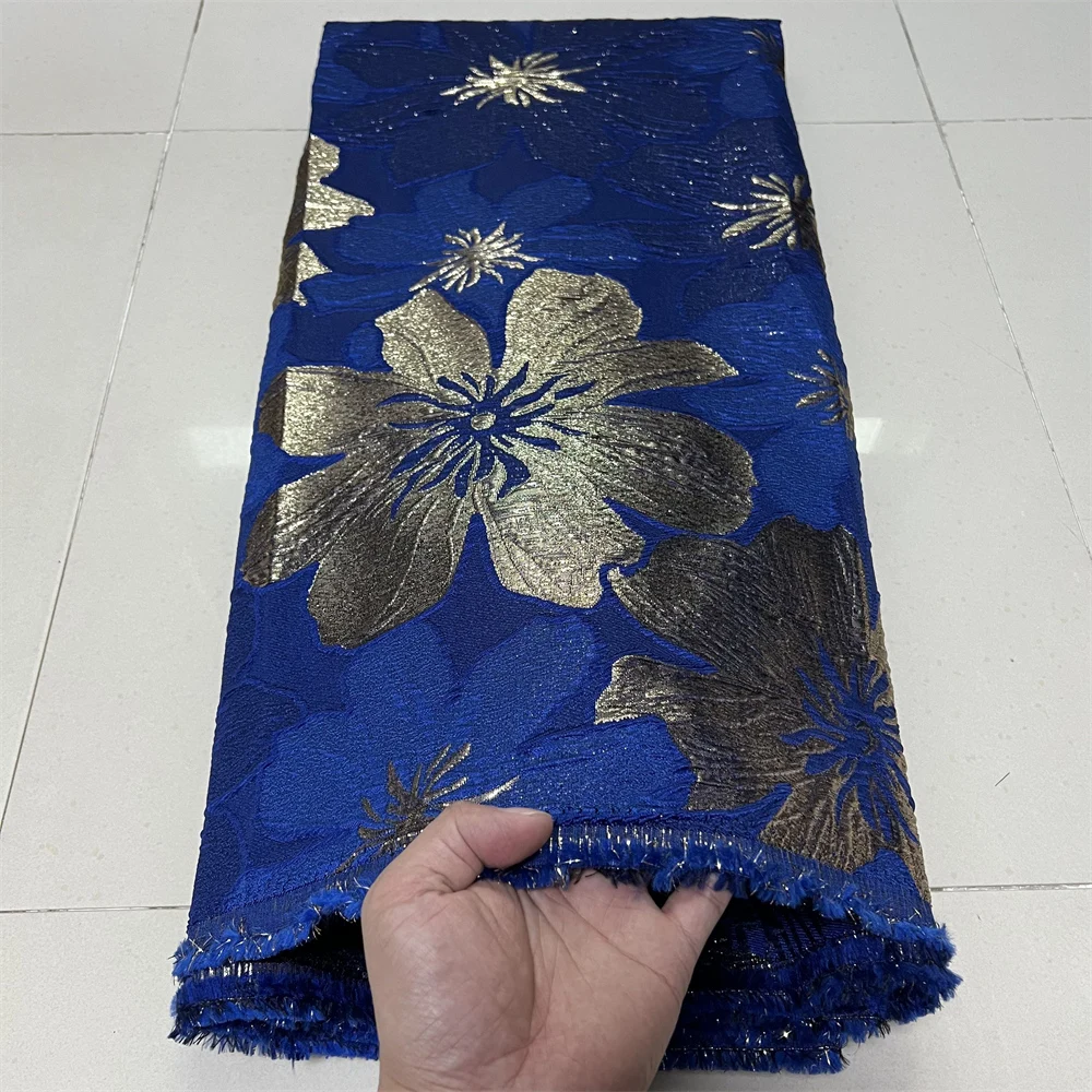 

African Nigerian High-Quality Tulle Lace Fabric Organza Embroidery Guipure Brocade Jacquard Wedding Dresses Party Gowns 5Yards