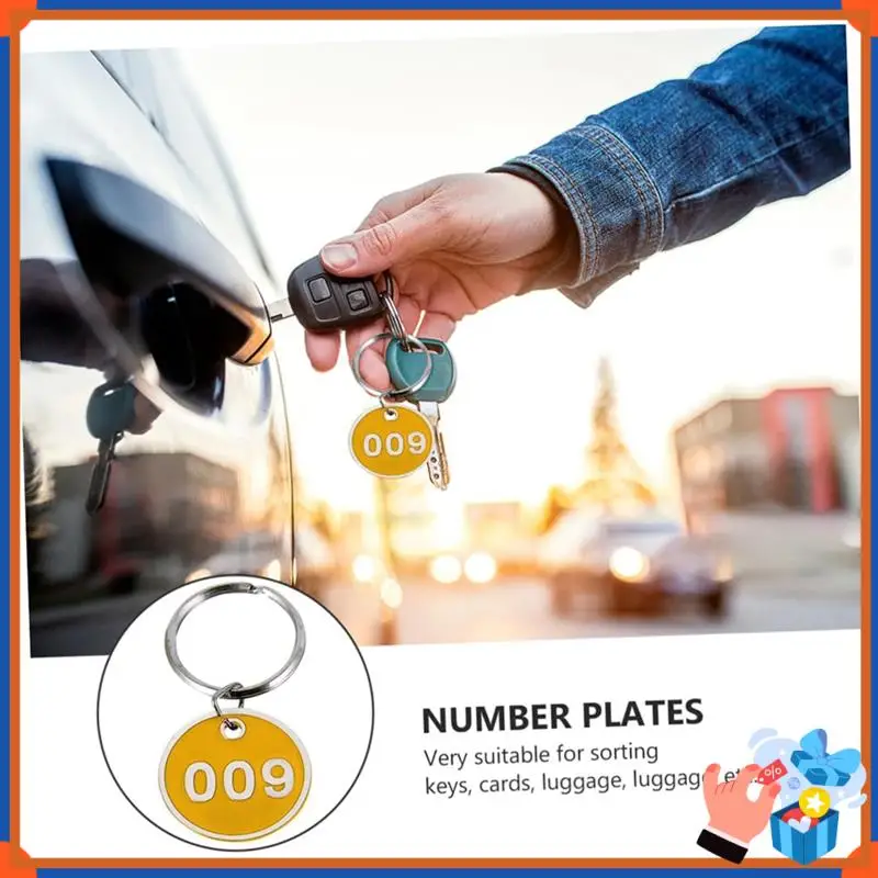 

Compact 3 Packs Number Plate Number Tags Key Id Label Tags Id Tags Number Chains Key Ring Number Key Tags 1-10