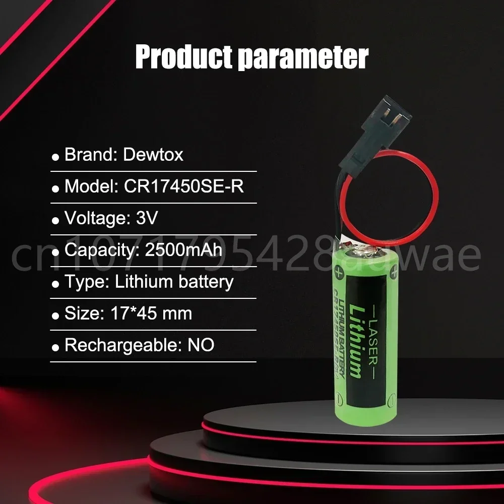 4 قطعة CR17450SE-R 3V 2500mAh CR17450 17450 بطارية ليثيوم A98L-0031-0012 A02B-0200 CR17450 مع المكونات السوداء