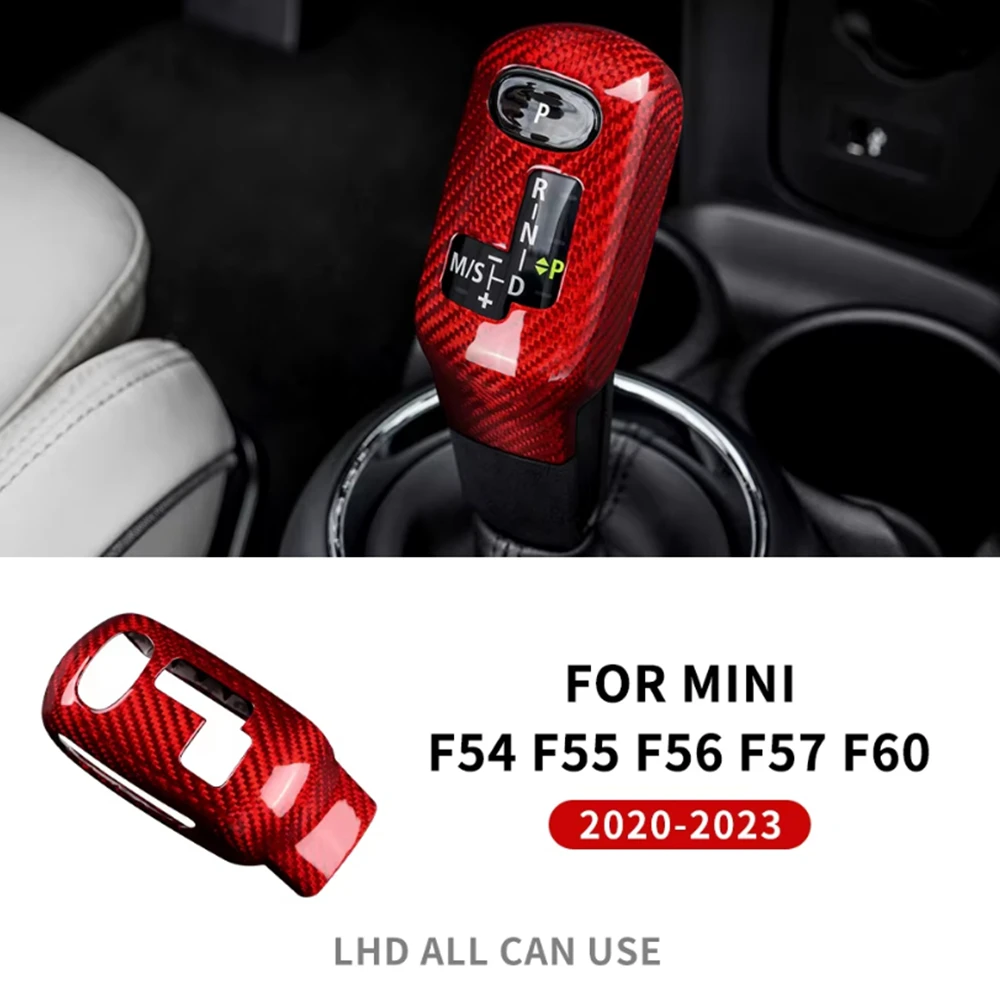 

​Car Gear Shift Knob Cover for Mini Cooper F54 F55 F56 F57 F60 2020-2023 Real Carbon Fiber Cover Sticker Interior Trim