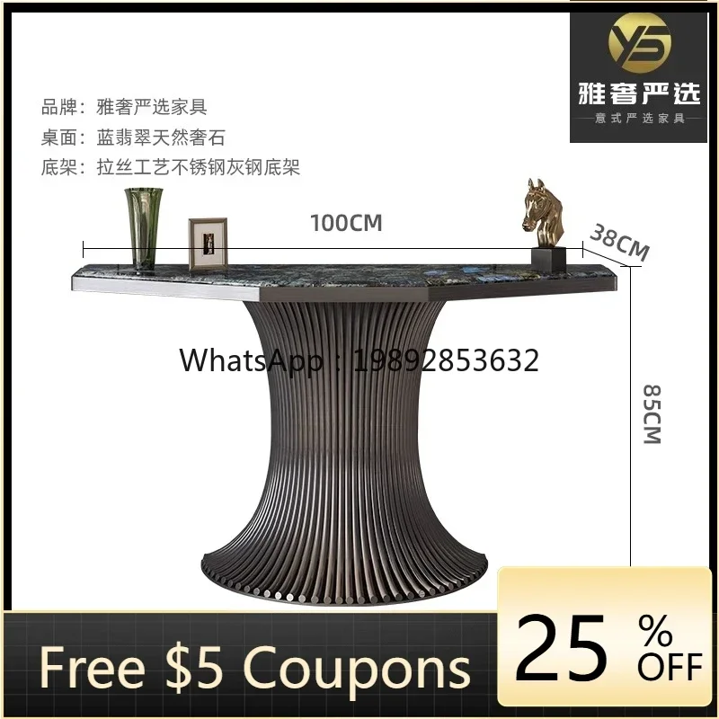 

GZ entrance table Minimalist marble entrance table Simple living room against the wall Entrance table