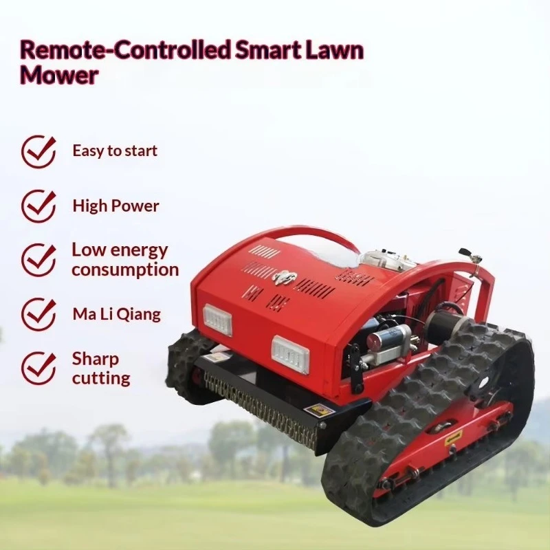 Steep Slope Mower Remote Control Crawler Lawn Mower  Hybrid Power Professional Slope Robot for Europe