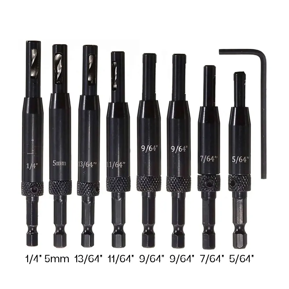 مجموعة مثقاب مركزي أوتوماتيكي ، مركز ذاتي ، مدفع مفصلي ، طيار أساسي ، مثقاب ثقب ، أداة نجارة ، بديل لباب الخزانة #4