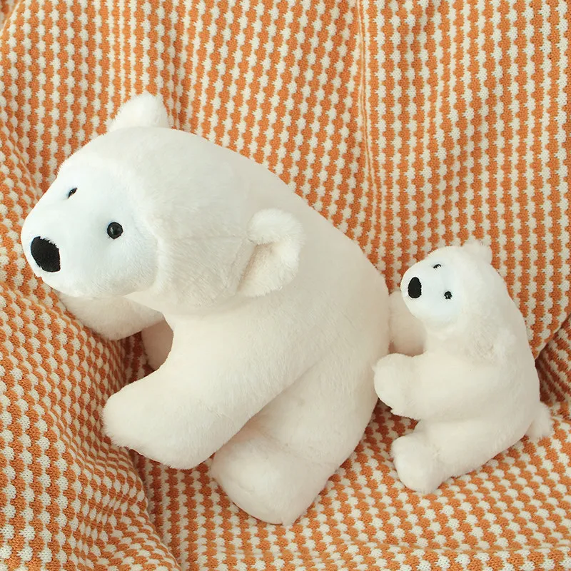 Oso Polar de 22cm para niños, juguete de peluche, almohada, oso Polar, oso blanco puro, muñeca de tela suave, juguetes para niños, regalos de cumpleaños