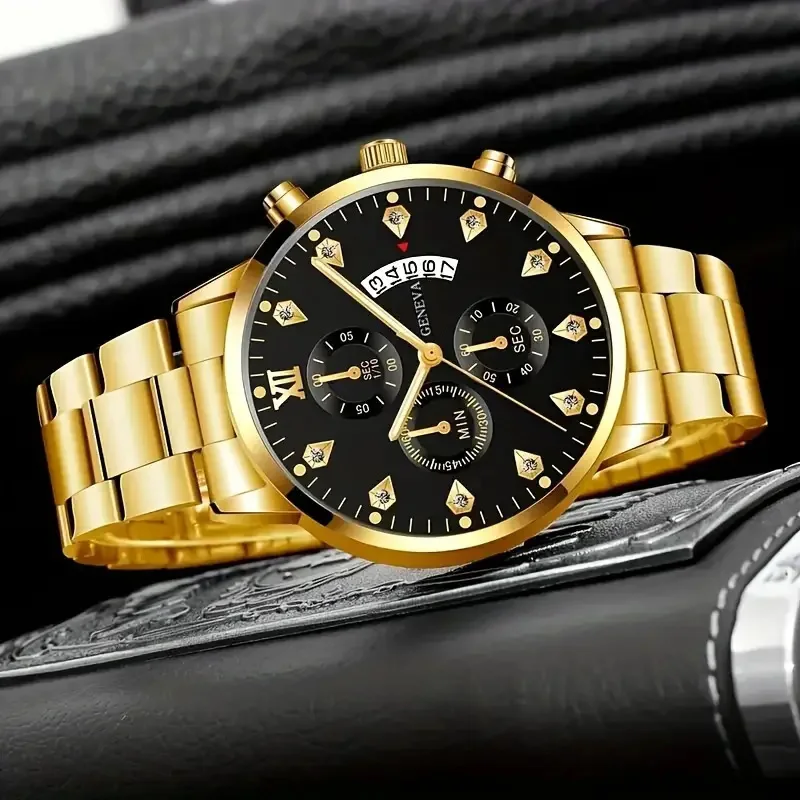 1-piece men's watch, analog dial, combining fashion and business, a perfect timepiece