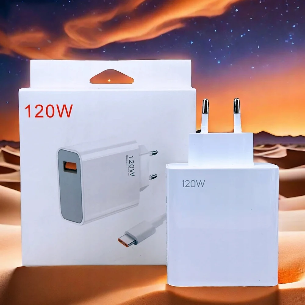 EU-Stecker 120W Schnellladegerät für Xiaomi 11 12 13 14 15 Ultra Redmi Note 11T 12 13 POCO F6 X5 Pro Typ-C Hypercharge Ladekabel