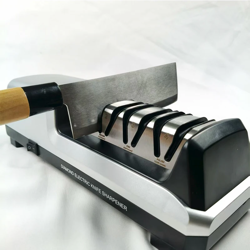 

Профессиональная электрическая точилка для ножей с алмазными абразивками на 100 процентов и прецизионными угловыми направляющими для прямой кромки