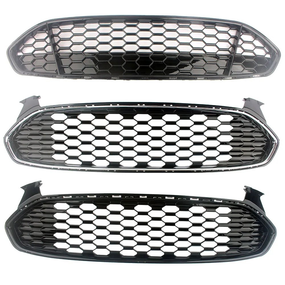 Car Front Honeycomb Grilles Vent Upper Grille For Ford Fusion Mondeo 2013-2016