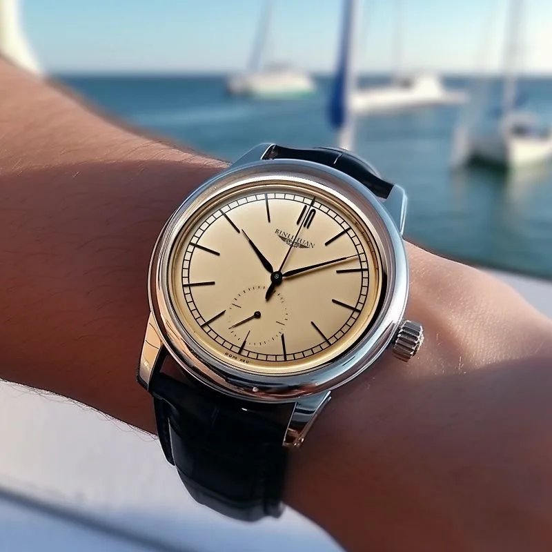 Men Fashion Retro Leather Watch Quartz Analog Business Wristwatch Birthday Gift