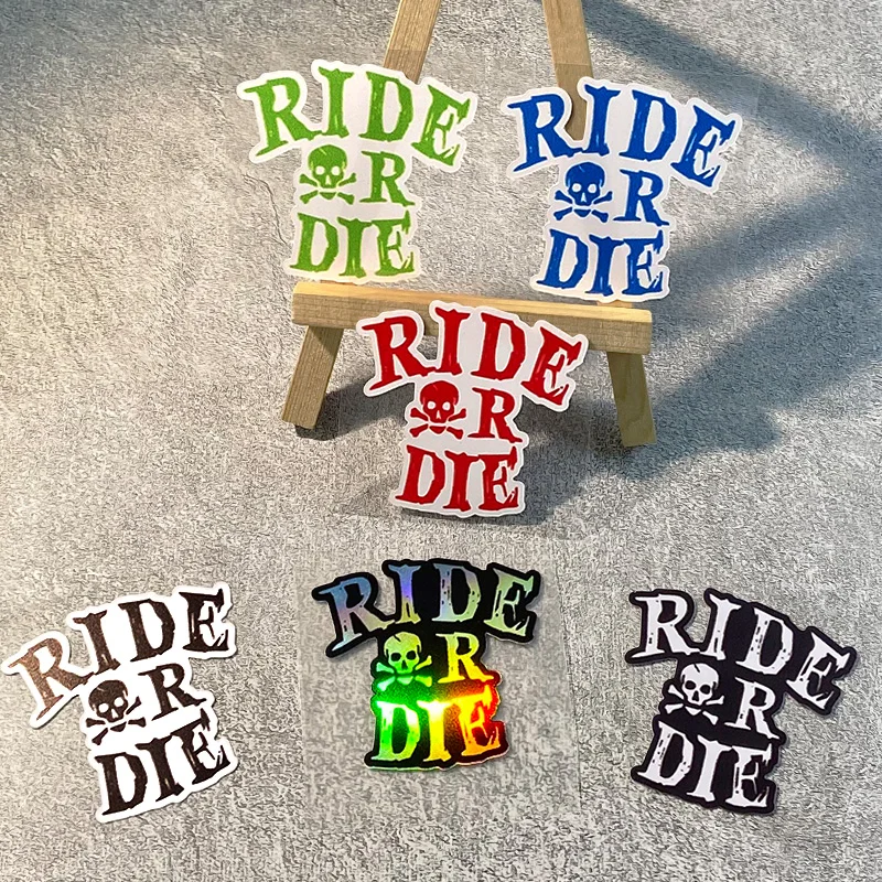 1 шт. RIDE или DIE череп велосипедная рама наклейки водостойкие DIY велосипедная верхняя трубка нижняя трубка руль солнцезащитный крем украшение для езды на велосипеде