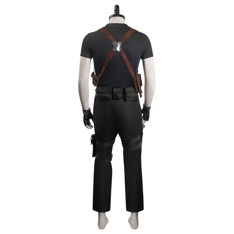레온 코스프레 남성 코스튬 게임 레지던트 4 요원 롤플레이 판타지아 의상, 남성 변장 할로윈 카니발 파티 의상