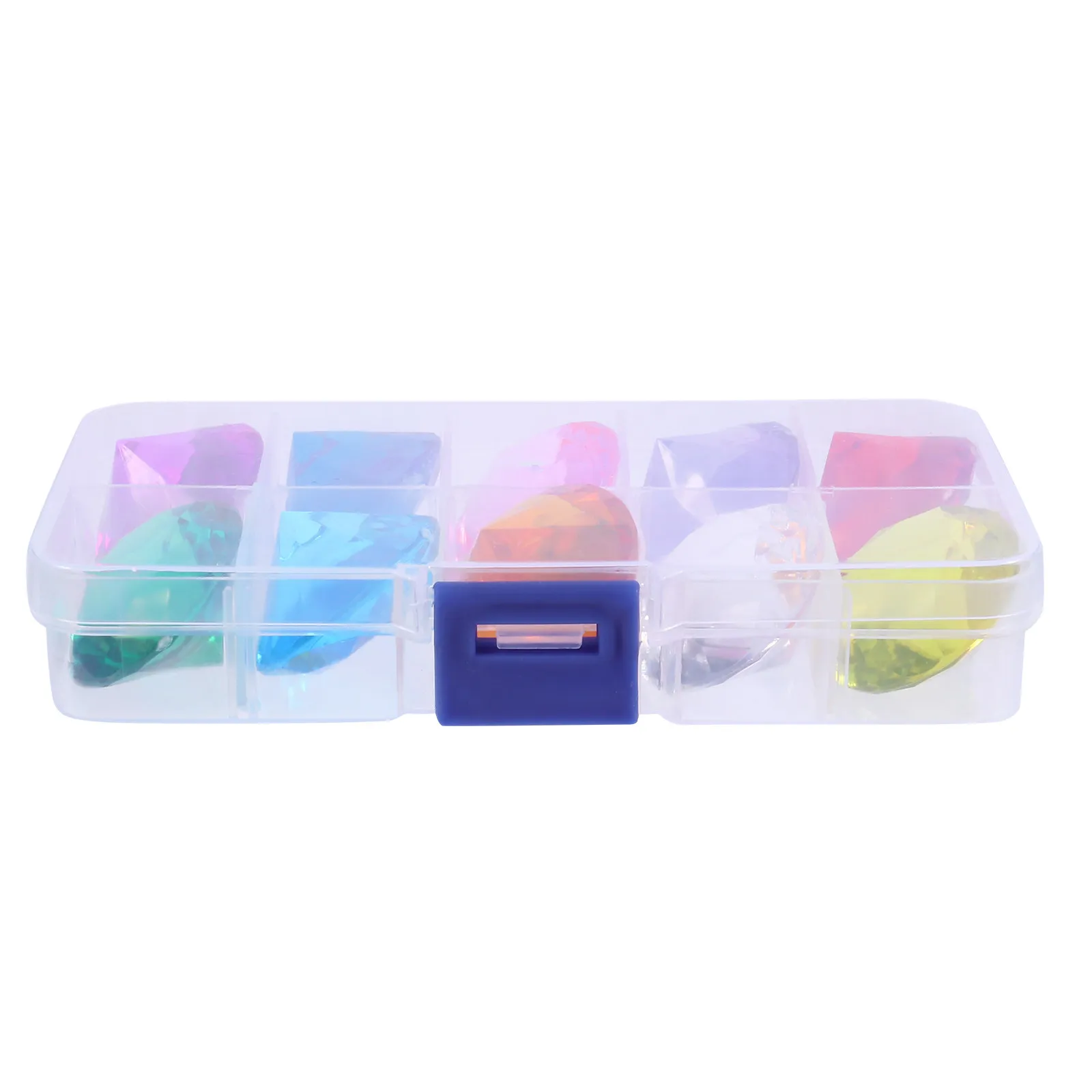 

10Pcs Colorful Gems Accessories Plastic DIY Handcrafts Props Girls Jewelry Embellishment Kids DIY Accessories Storage Box