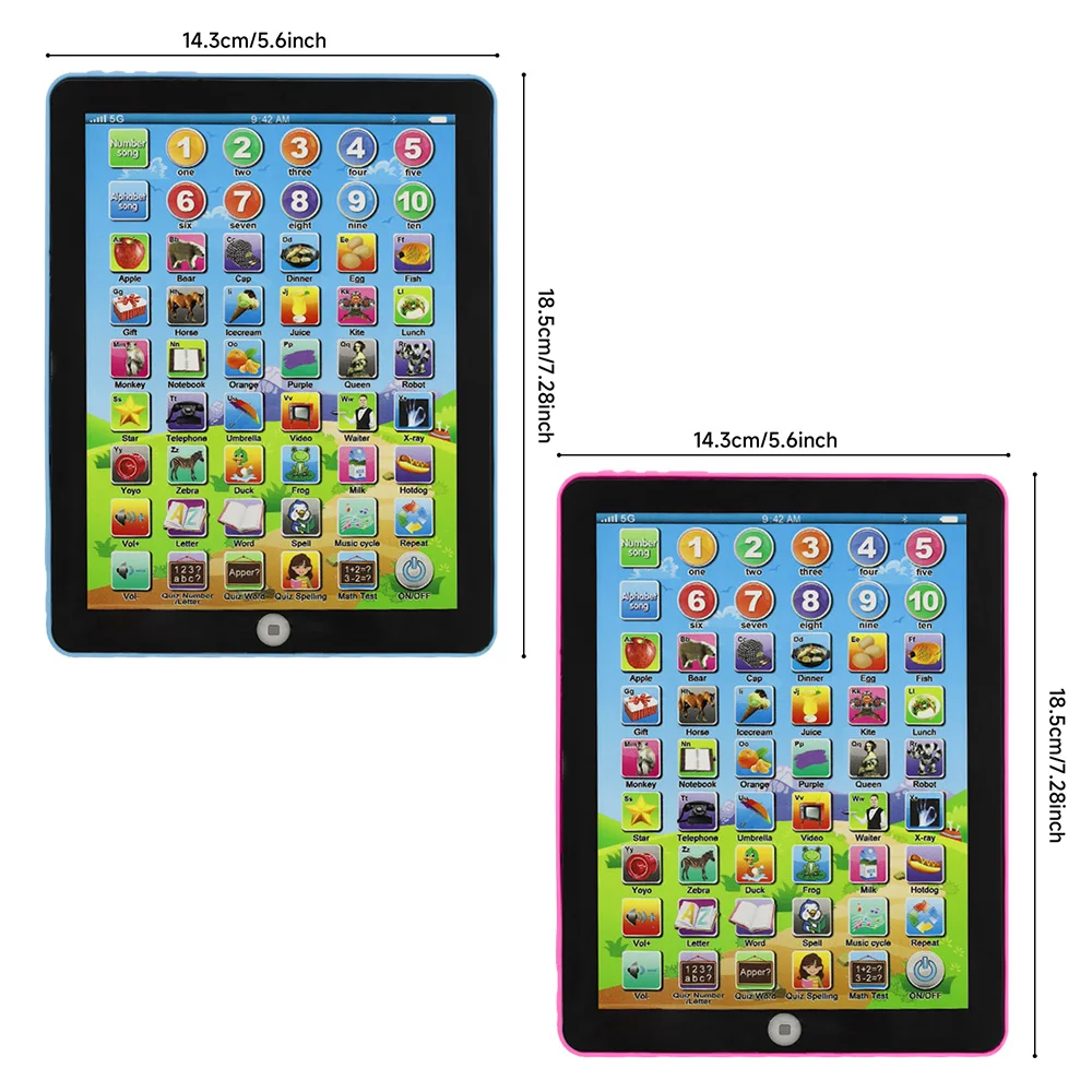 جهاز لوحي تعليمي للأطفال ألعاب حسية ، ألعاب أنشطة تعليمية لمرحلة ما قبل المدرسة ، كمبيوتر محمول تفاعلي كهربائي للأولاد من سن 2-4 أطفال