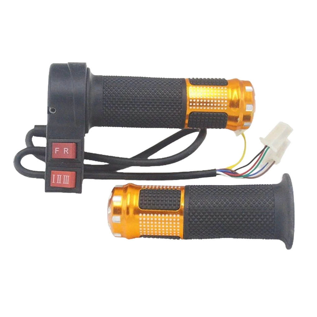 2pcs Electric Bicycle Throttle E-bike Shock-proof Handlebar with 3 Speed Controller Maintenance Equipment for scooter/tricycle