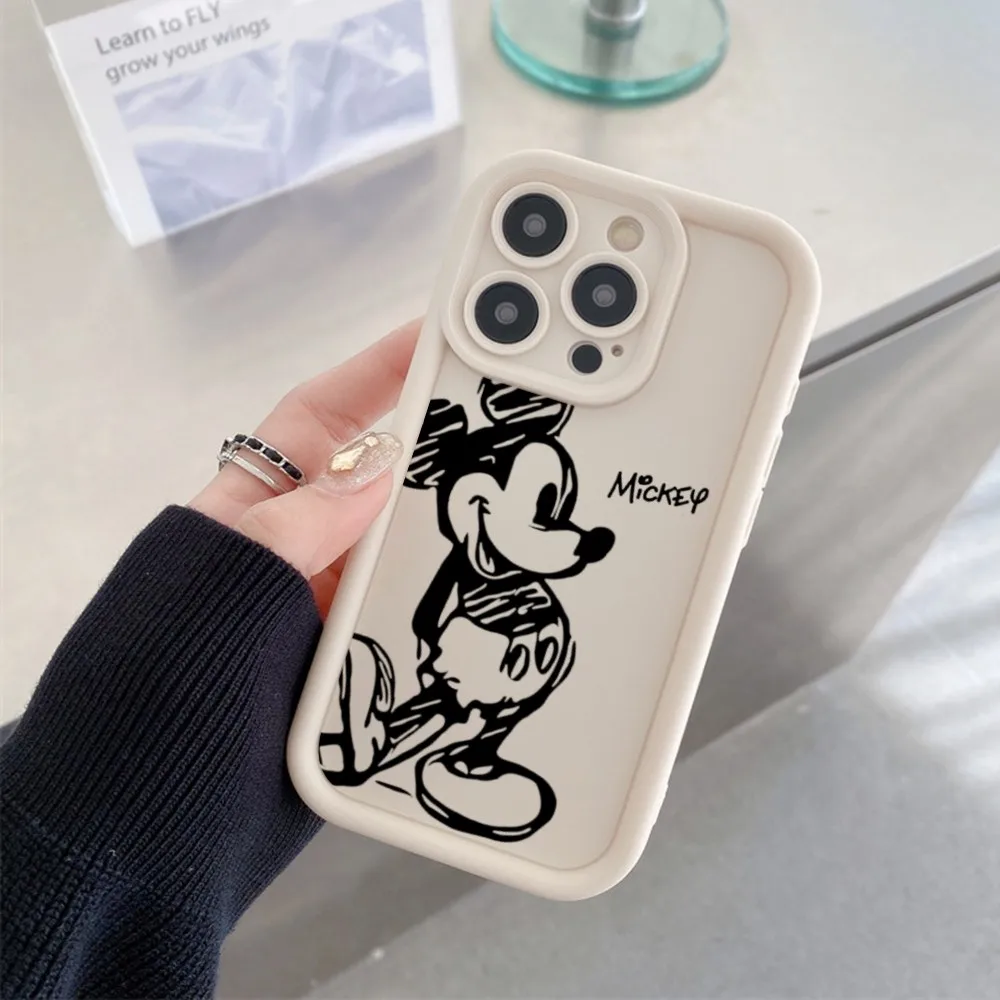 Disney Mickey Mouse Phone Case For Samsung Galaxy S24 S21 S21FE S22 S23 Plus Ultra A55 A54 A52 A53 Soft TPU Cover