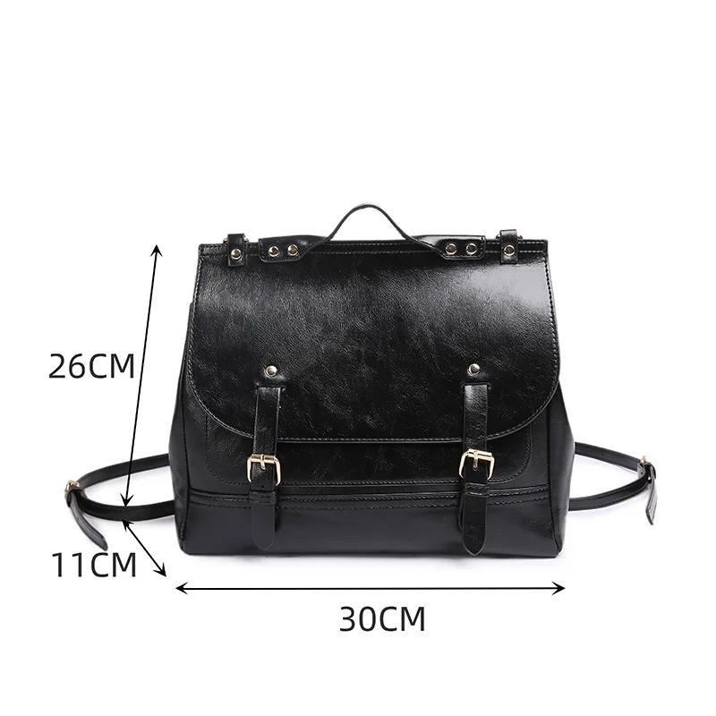 3WAY Commuter Backpack Women\'s Japanese Messenger Bag Vintage Handheld Crossbody Bag Briefcase JK Uniform Student School Bag