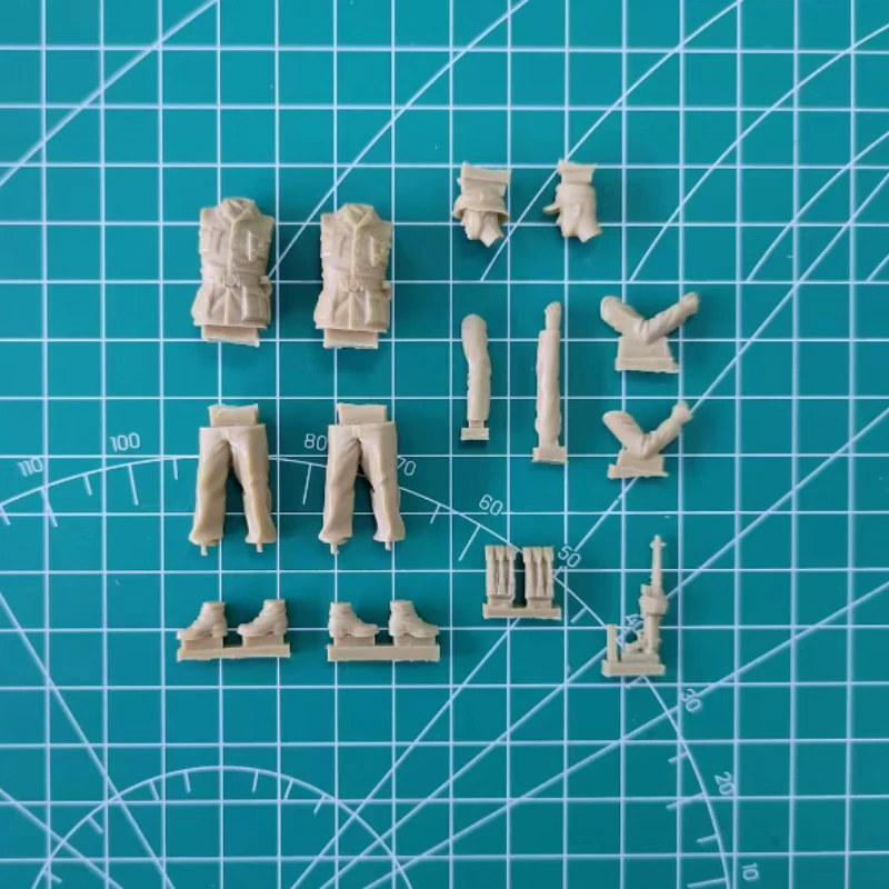 Kit de figurines en résine moulée sous pression, échelle 1/35, Allemand Afrika Korps de la seconde guerre mondiale, 2 figurines non assemblées et non peintes