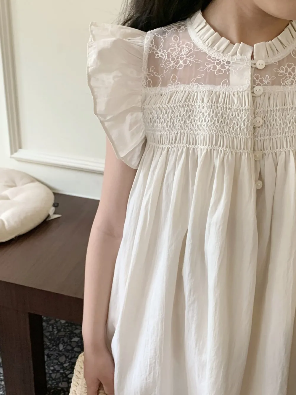 

baby girls clothes summer kids dress girls dress Hand embroidered mesh patchwork girl's dress