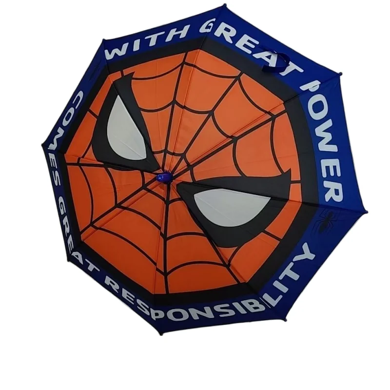 Marvel Anime Peripheral Series Spider-Man Cartoon Anime Cool Personality Children\'s Sunny and Rainy Dual-use Sunscreen Umbrella