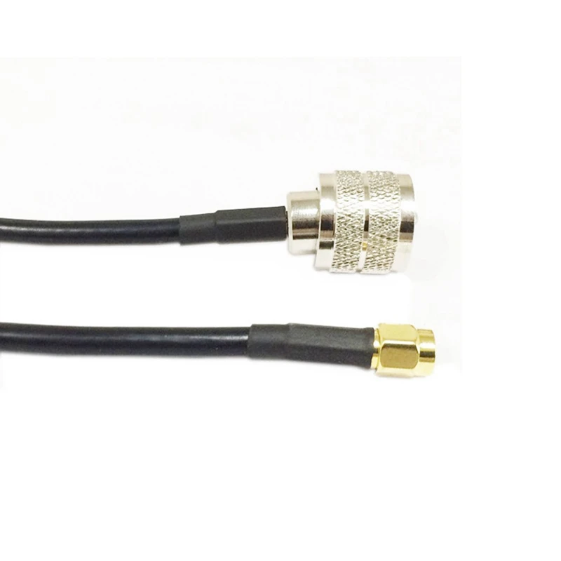 1Pcs RG58 Cable UHF SO239 Female To SMA Male Connector RF Coaxial Straight Extension Cord