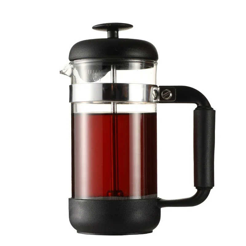 pot French press pot Stainless steel household manual French filter press pot Hand brew coffee machine filter cup