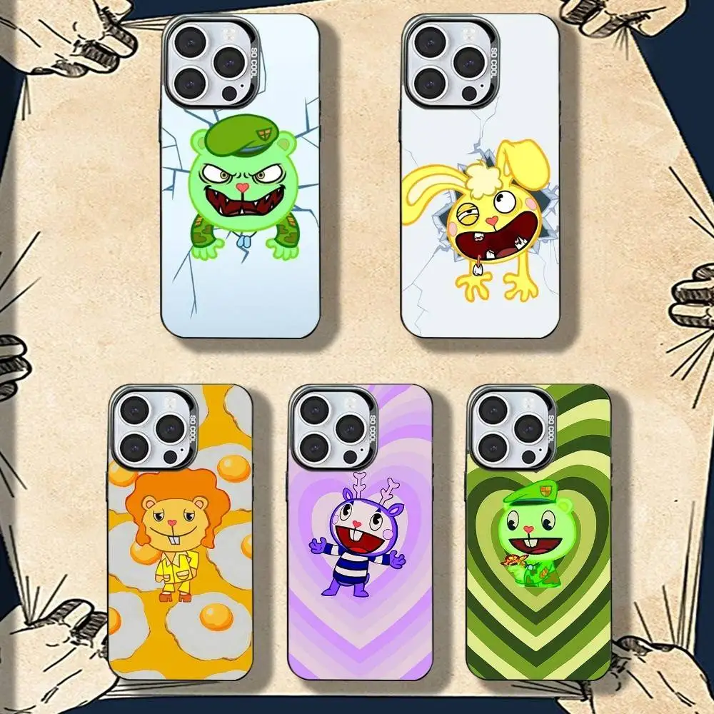 Чехол для телефона Happys T-Tree-es Friends для iPhone 16,15,14,13,12,11,8,7, Pro, Max, Plus, Mini, XS, SE, противоударный матовый чехол
