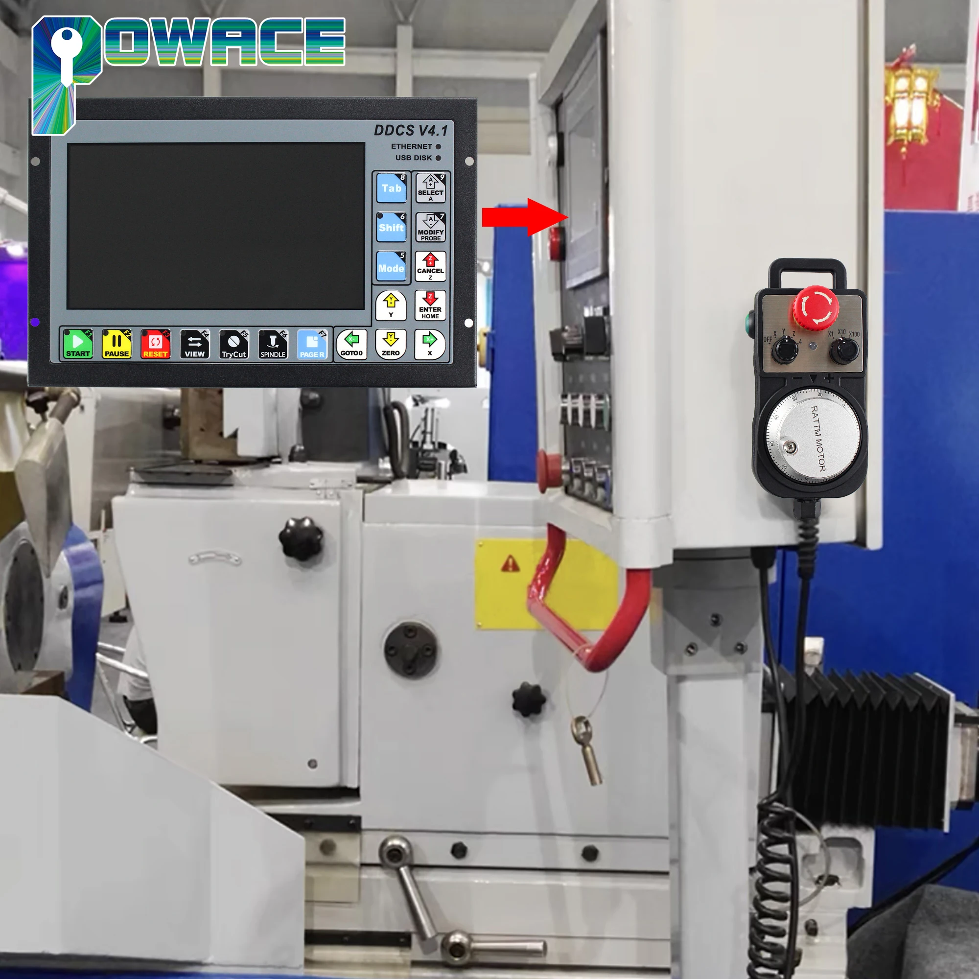 Imagem -03 - Cnc Offline Stand Sozinho Motion Controller Ddcs V4.1 Axis Código g Torno Router Machine