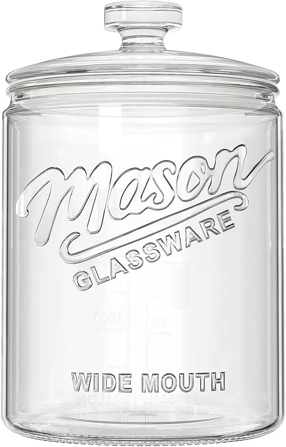 1 Gallon Glass Cookie Jar with Lid Airtight, Large Wide Mouth Sourdough Starter Jar for Baked Goods - Glass Storage Container