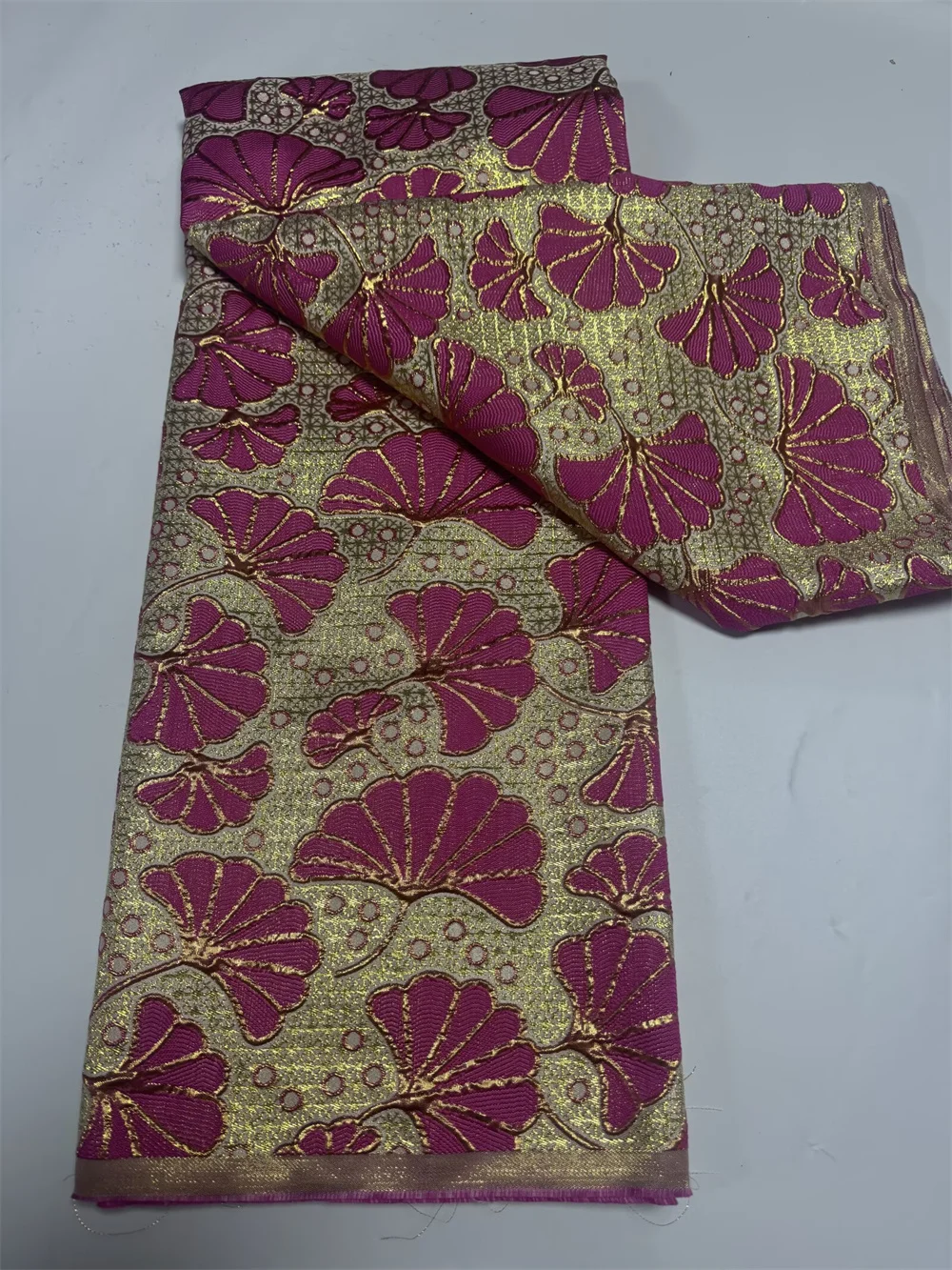 

Orange Tulle Lace Fabric Jacquard Silk African Lace French Lace Fabrics For Wedding Dress Newest, 5 Yards, 2023