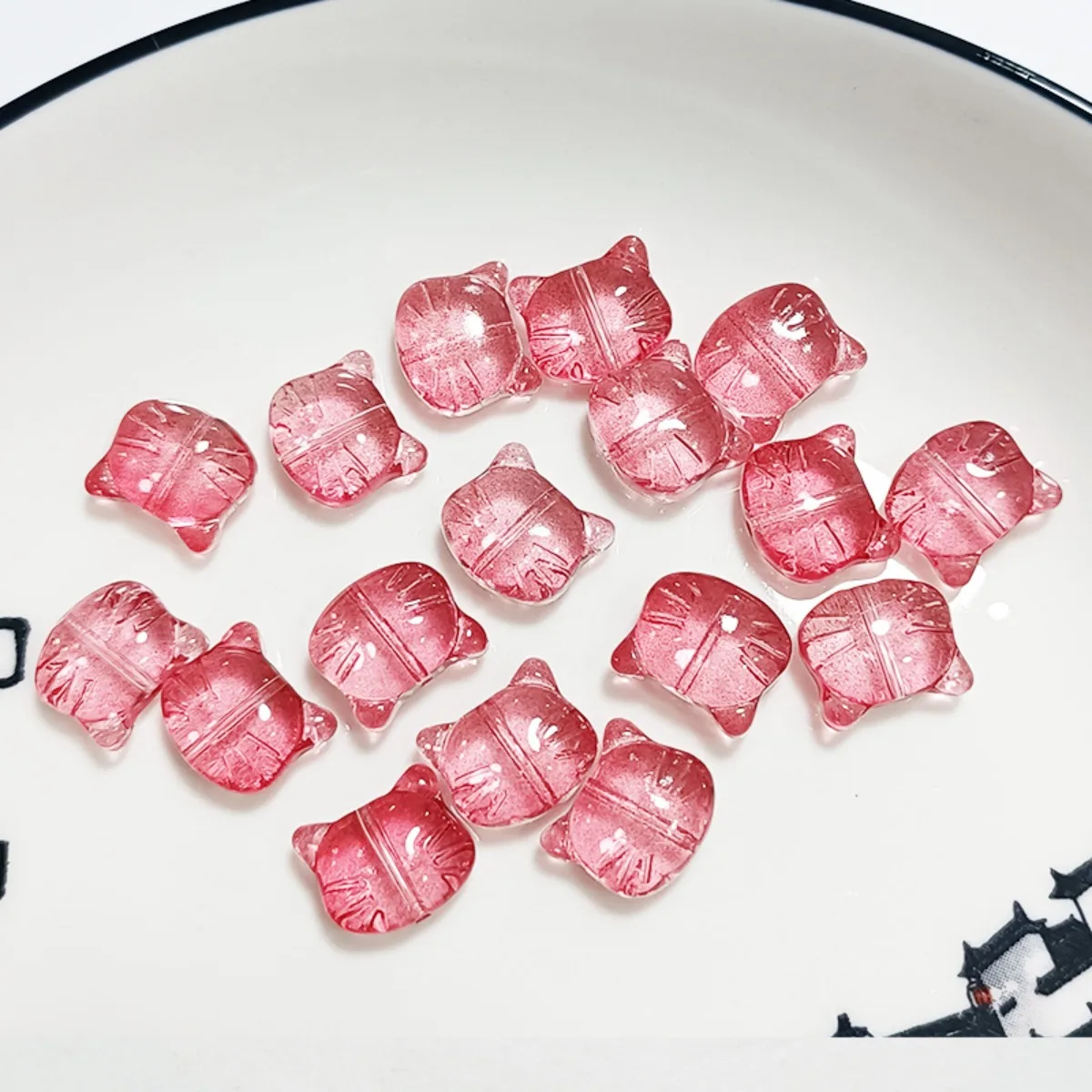 

DW12 20 шт., стеклянные бусины с кошачьей головой, цветные милые бусины-подвески лэмпворк для изготовления ювелирных изделий, браслеты «сделай сам», ожерелье, серьги, аксессуары «сделай сам»