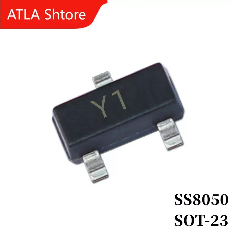 

500/1000/2000/3000Pcs SS8050 SMD Transistor SOT-23 Footprint Y1 Silkscreen NPN Type 40V/1.5A Bipolar Amplifier