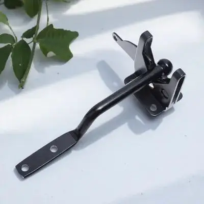 

Iron Drawbolt Heavy Duty Metal Door Buckle Self Locking Gate Latch For Wood Fence Carbon Steel Lever Lock Post Mount Automatic