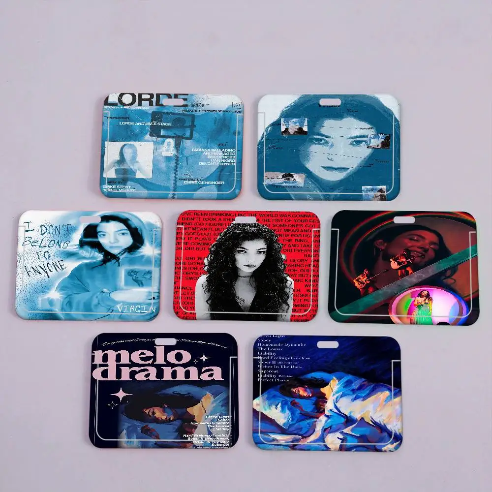 

Pop Singer L-Lorde Music Credential Badge Holder Card Holders Student Campus Lanyard Cards Holder Neck Straps For Gift