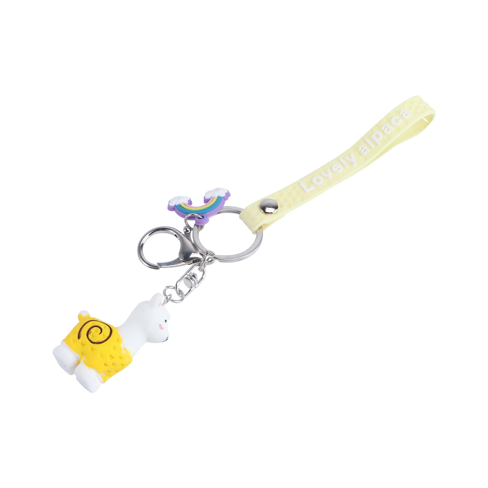 

Alpaca Pendant Keychain Kids Rings Ornament Chains for Girls Cute Decor Kawaii Child Keychains Small