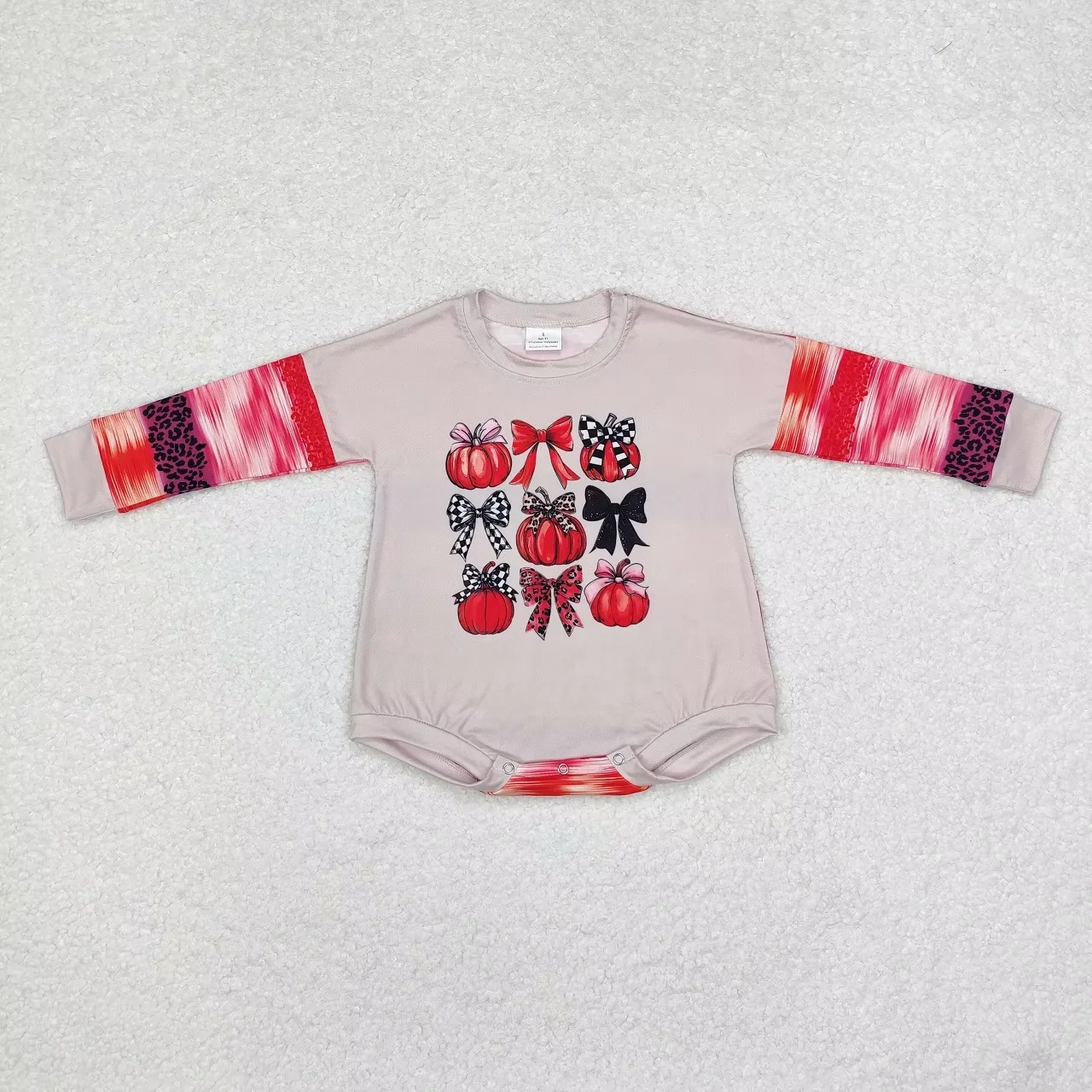 Wholesale Children Newborn Halloween Bows Stars Ruffle Romper Baby Girl Infant Long Sleeves Fall Bubble Kids Toddler Jumpsuit