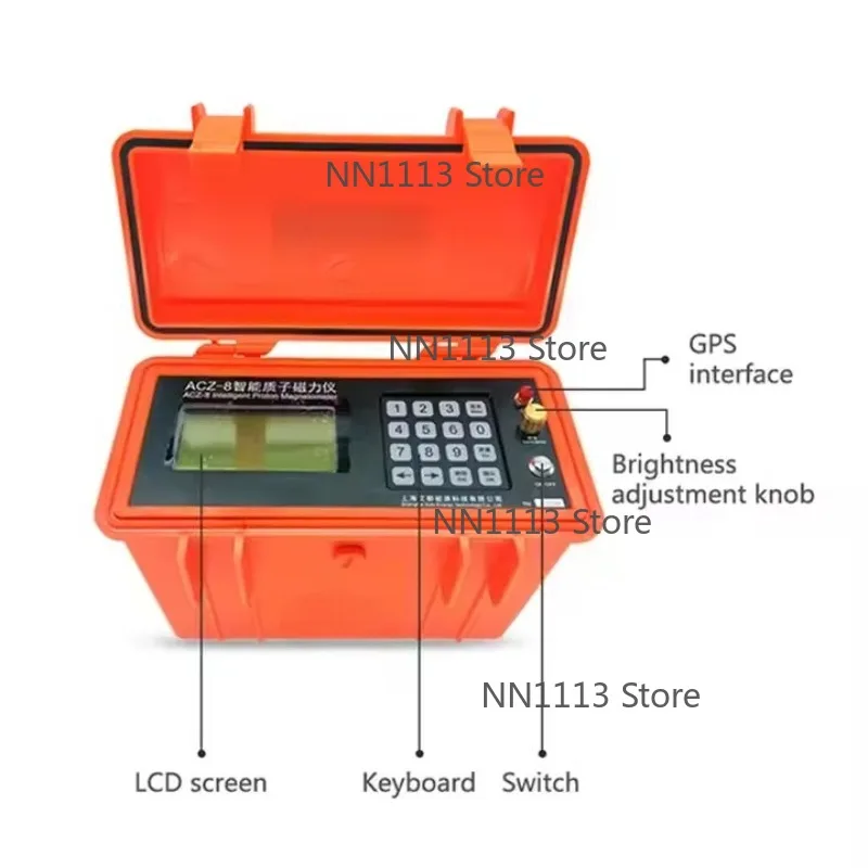 High-precision Gold Treasure Underground Archaeological Metal Ceramic Detector  ACZ-8 Proton Magnetometer IP55 Protection