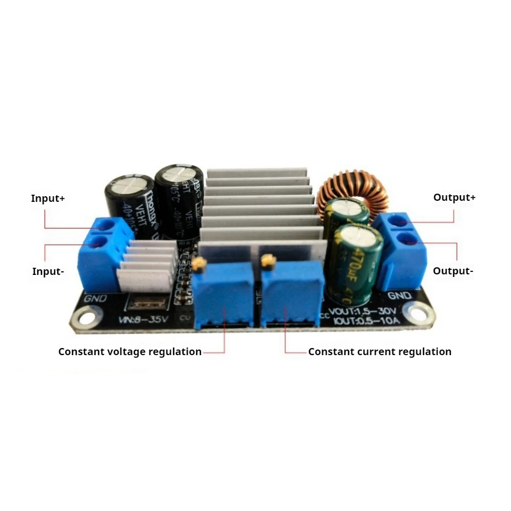 200W Step-Down Module DC-DC Synchronous Rectification Constant Voltage/Current 8-35V To 1.5-30V Adjustable Power Supply Module