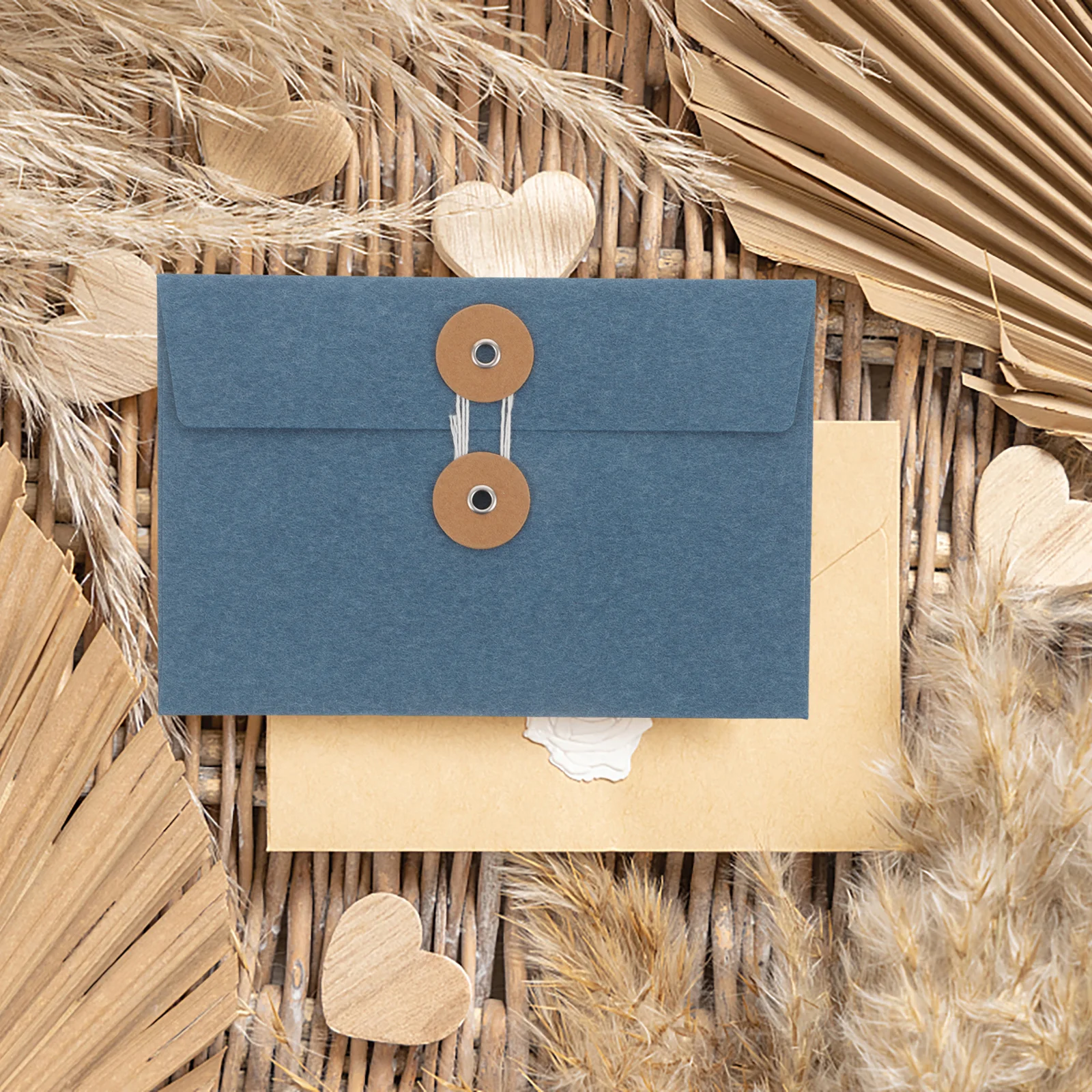 

10Pcs Vintage String-Tie Envelopes Kraft Paper File Bags Creative Multifunctional Storage School Office Document Organizers