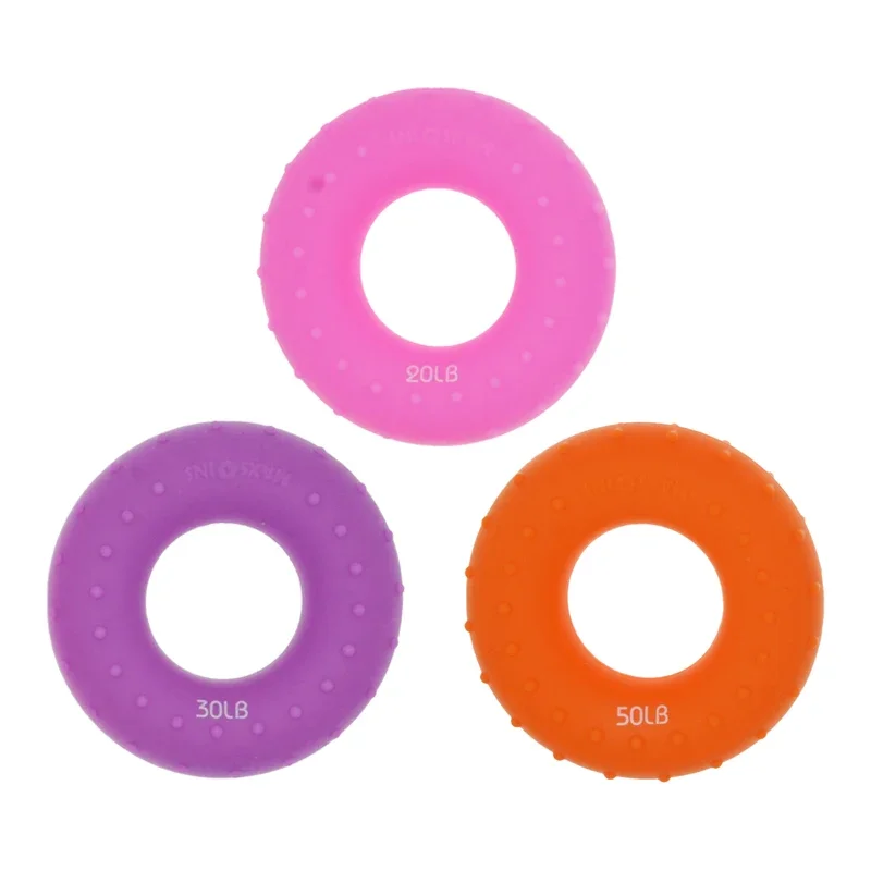 O Hand Gripper Grip Silicone Ring Hand Resistance Band Finger Stretcher-Exercise for Forearm Wrist Training Carpal Hand Expander