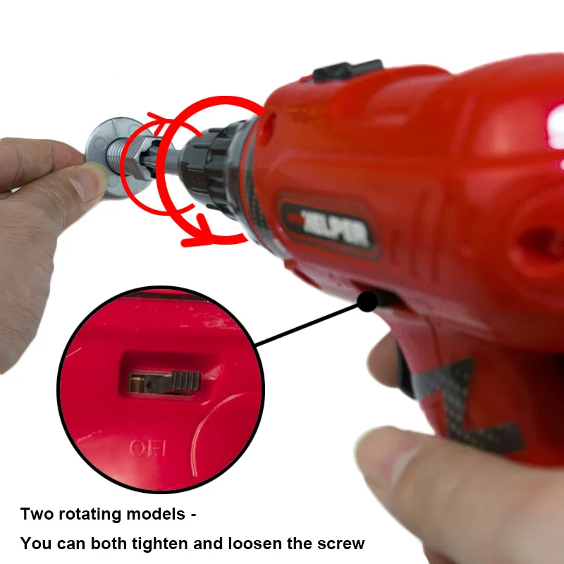 23pcs Kids Tools Set Electric Drill Screw Driver Axe Pliers Ruler Power Repair Tools Kits Children Pretend Play Toys for Boys