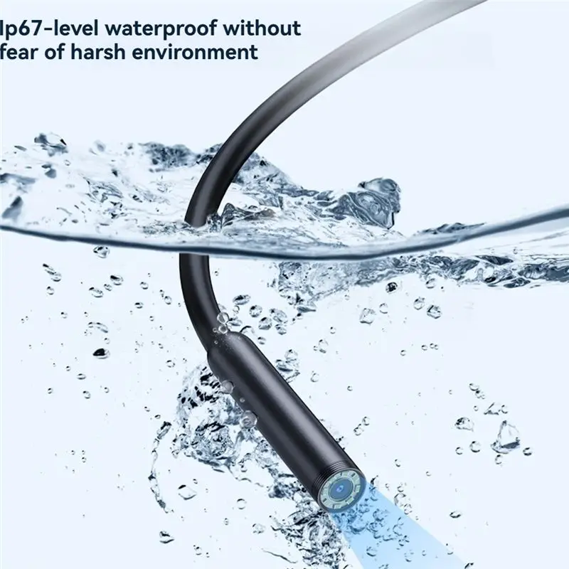 Repair Tools Car Diagnostic Tools 8Mm 8LED Camera Endoscope Type-C Micro-Type Adapter 5M Cable 2000K Pixels-A20R