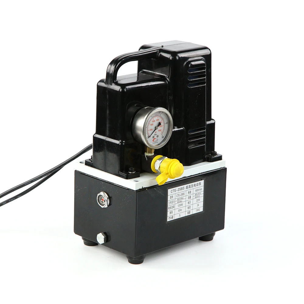 Bomba hidráulica elétrica portátil CTE-25BS para indústria automotiva bomba de pistão de alta pressão 1200W OEM personalizável