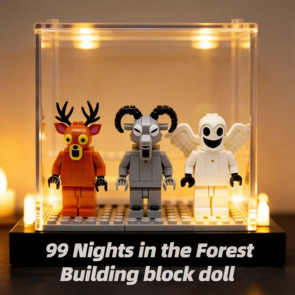 6 قطعة 99 ليال في الغابة الغزلان اللبنات مجموعة 99 ليال في الغابة الغزلان كتل للفتيات الفتيان اللعب هدايا عيد الميلاد