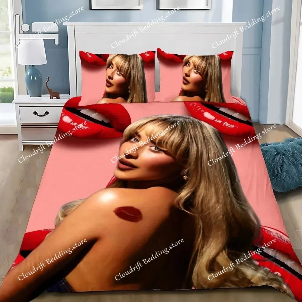 

Sabrina Carpenter Duvet Cover Pillowcase Bedding Set Adult Children Bedroom Decoration Girl Gift Single Double Large Size