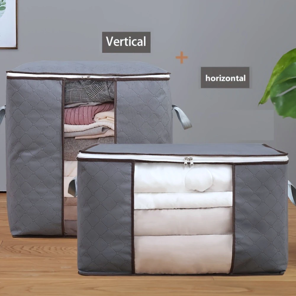 

2-Pack Large Storage Bags with Clear Window – Reinforced Handles & Sturdy Zippers,Dustproof Organizers for Comforters, Blankets,
